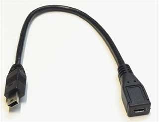 USBM5A/MCB20F (87480) miniUSB(オス)-microUSB(メス) 変換ケーブル 20cm ☆4個まで￥300ネコポス対応可能！