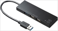 USB-3HC316BKN USB3.2 Gen1（USB3.1/USB3.0）＋USB2.0のコンボハブにSD・microSDスロットを搭載。ブラック