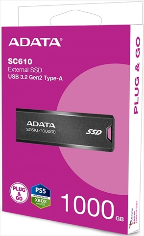 SC610-1000G-CBK/RD スティック型SSD