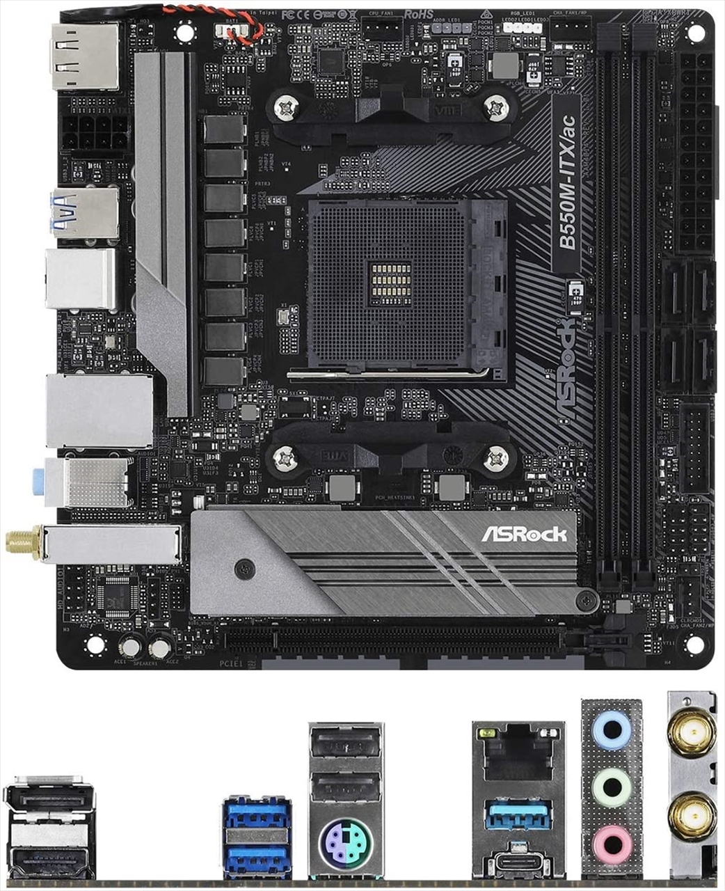 B550M-ITX/ac | Mini-ITX | AMD SocketAM4 | マザーボード | PCパーツ