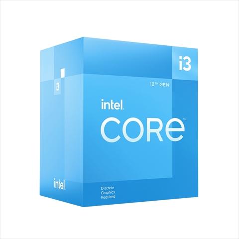 Core i3-12100F 4コア(P-core 4(3.3GHz)/8スレッド/Sigle P Turbo(4.3 