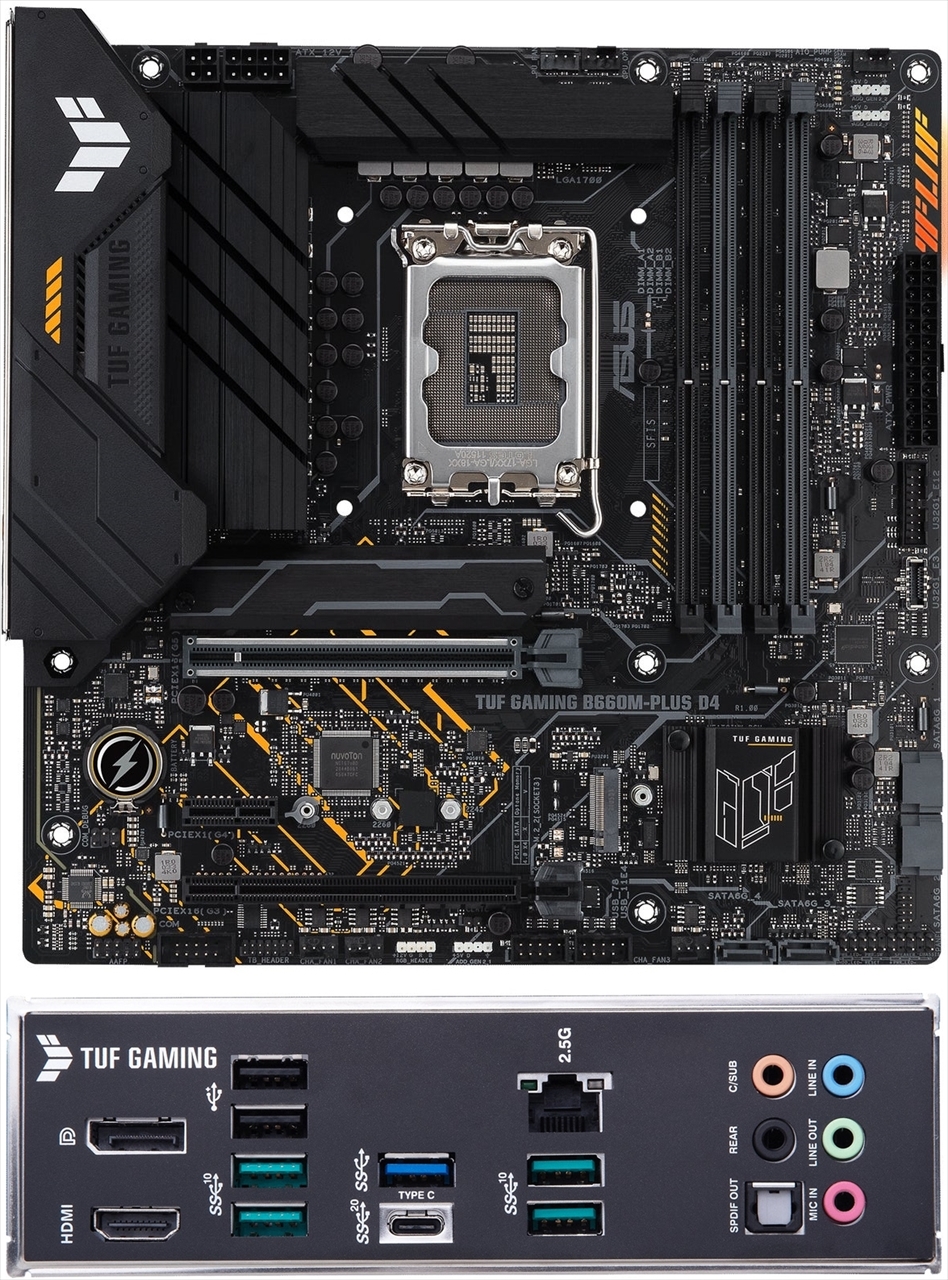 TUF GAMING B660M-PLUS D4 | MicroATX | Intel LGA1700 | マザーボード