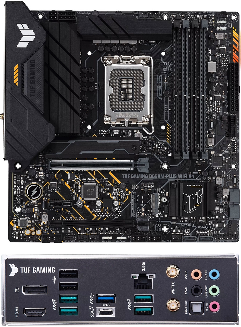 未使用品】 ASUS TUF GAMING B660M-PLUS W D4 Intel B660チップセット搭載 mATX DDR4 LGA1700  マザーボード qdtek.vn