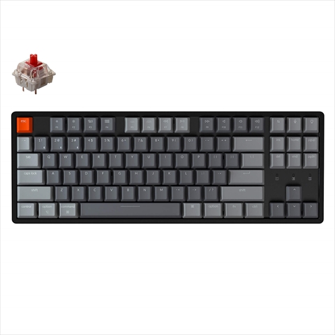 K8-87-Swap-RGB-Red-US Keychron K8 ワイヤレス・メカニカルキーボード ホットスワッブ RGB - US配列（テンキーレス）-Gateron赤軸