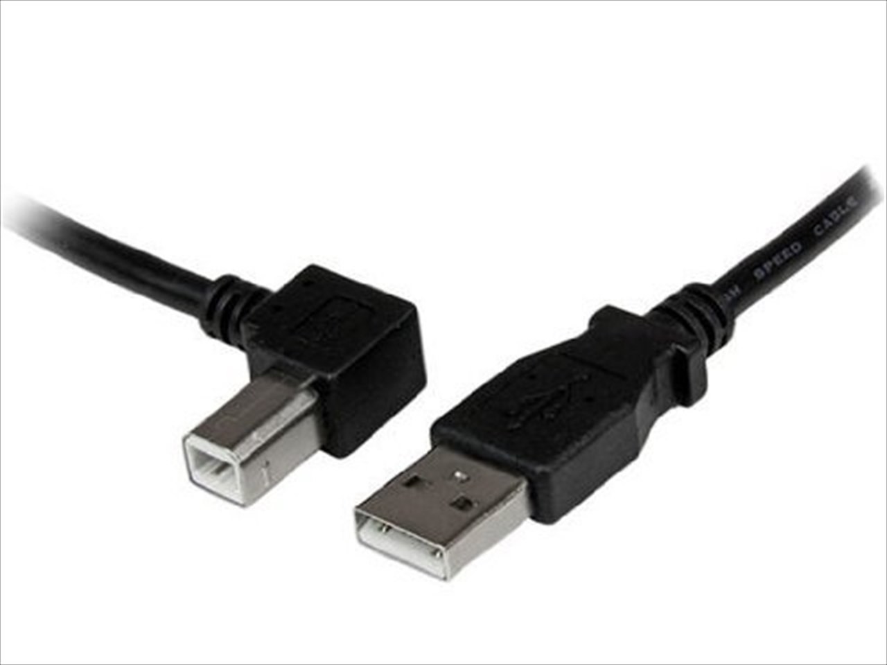 USBAB2ML 2m USB 2.0 ケーブル タイプA (オス) - タイプB/L型左向き (オス) ブラック | USB 2.0 ...