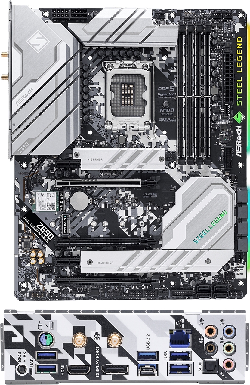 Z690 Steel Legend WiFi 6E/D5 | ATX | Intel LGA1700 | マザーボード |  PCパーツと自作パソコン・組み立てパソコンの専門店 | 1's PCワンズ