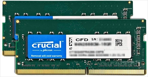 W4N3200CM-8GQ ■CFD Crucial by Micron DDR4 SO-DIMM 16Gbit DRAM (Intel第7世代以前のCPUでは動作しません）  ☆1個まで￥250クリックポスト対応可能！