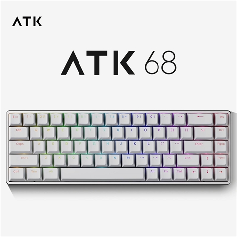 VXE ATK68 ホワイト Magnetic Switch Mechanical Keyboard Gateron