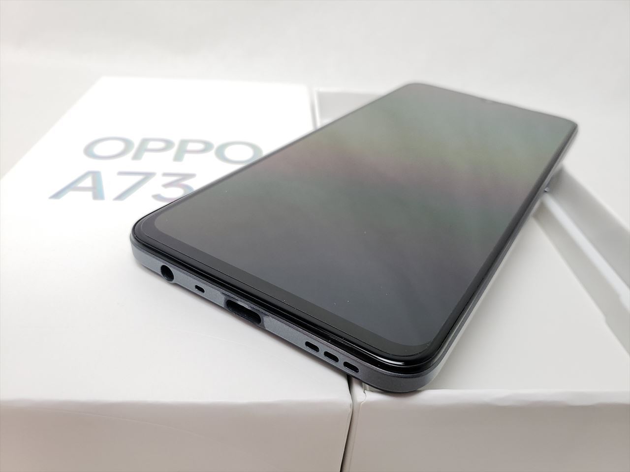 OPPO A73 ネービーブルースマートフォン/携帯電話