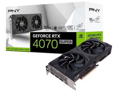 VCG4070S12DFXPB1-O PNY GeFORCE RTX 4070 Super 12GB VERTO OC DUAL FAN