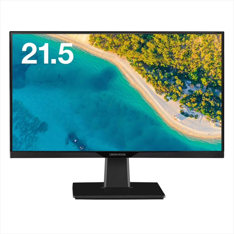 GH-LCW22P-BK Type-C搭載、PD対応21.5型ワイドフルHD対応LED液晶ディスプレイ