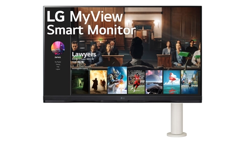 32SQ780S-W 仕事も遊びもこの1台、31.5インチ4K LG MyView Smart Monitor（エルゴアーム）