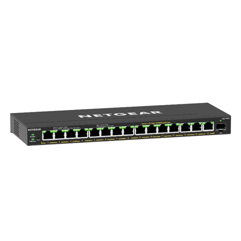 GS316EP-100JPS NETGEAR PoE+対応 (180W)ギガx15 SFPx1アンマネージプラススイッチ ★購入後30日以内のユーザー登録必須(保証適用のため）