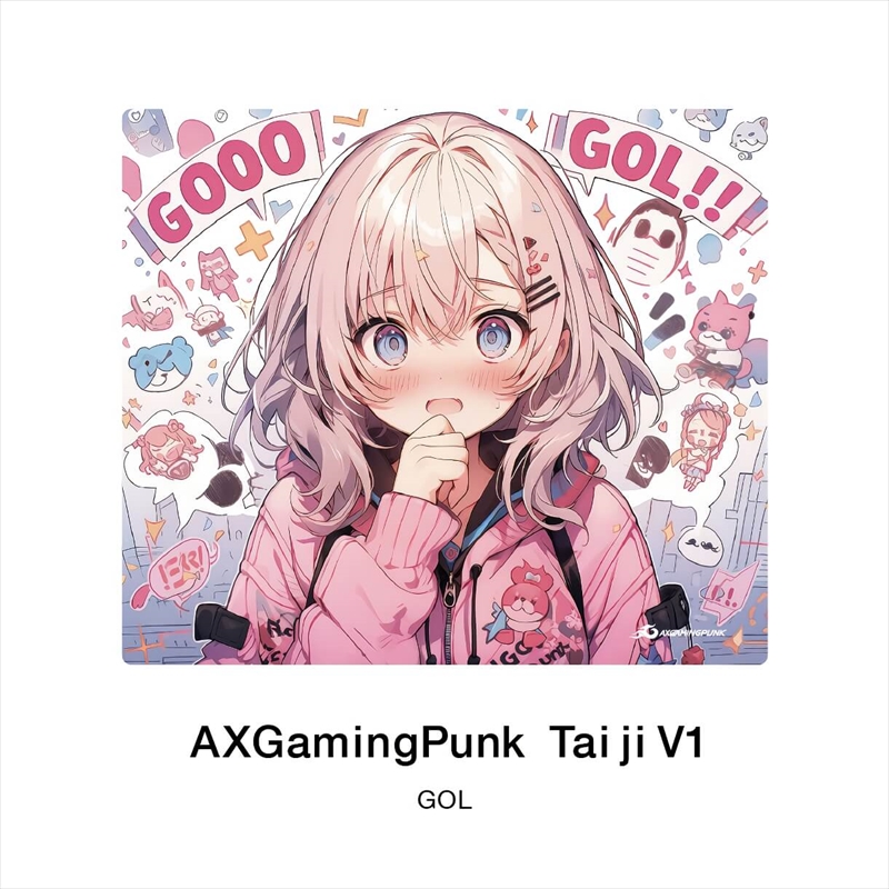 AXGamingpunk mouth pad Tai ji V1 GOL GlassD-Set（ゴムマット)