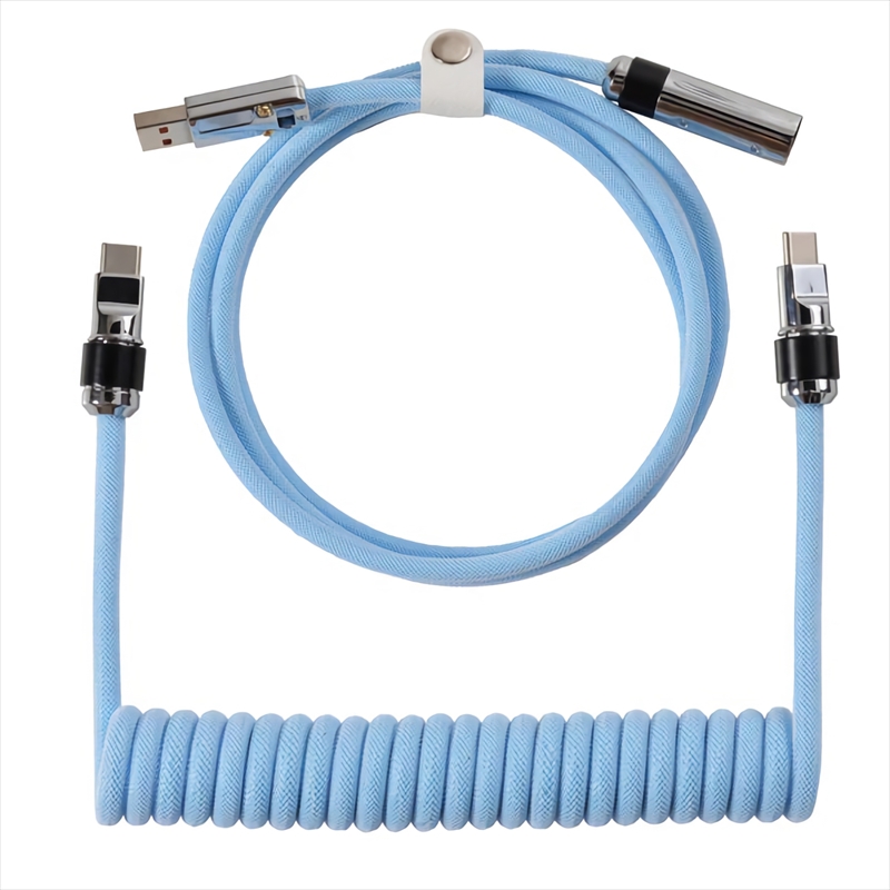 Wraith two layers coil cable Light Blue