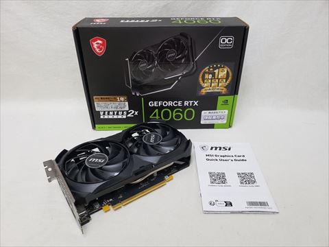 GeForce RTX 4060 VENTUS 2X BLACK 8G OC 各サイトで併売につき売切れのさいはご容赦願います。